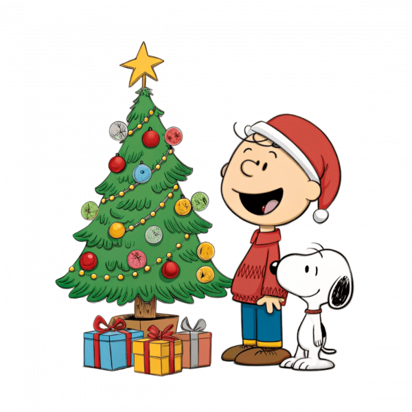 Snoopy Y Charle Brown Con La Navidad