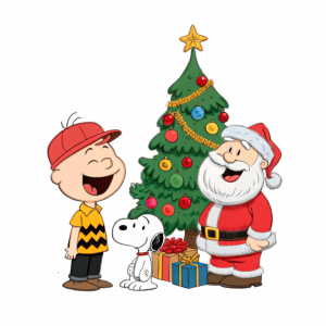 Snoopy Y Charle Brown Con La Navidad