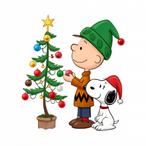 Snoopy Y Charle Brown Con La Navidad