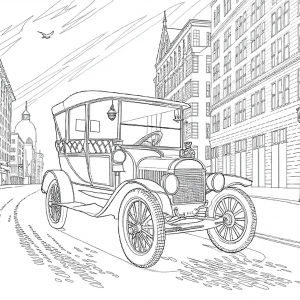 Ford , Model T, 1908,negro.c