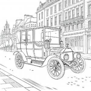 Rolls-Royce, 10Hp, 1904, borgoña Colorear