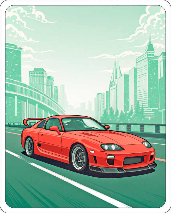 Toyota,supra(A80),1993,rojo