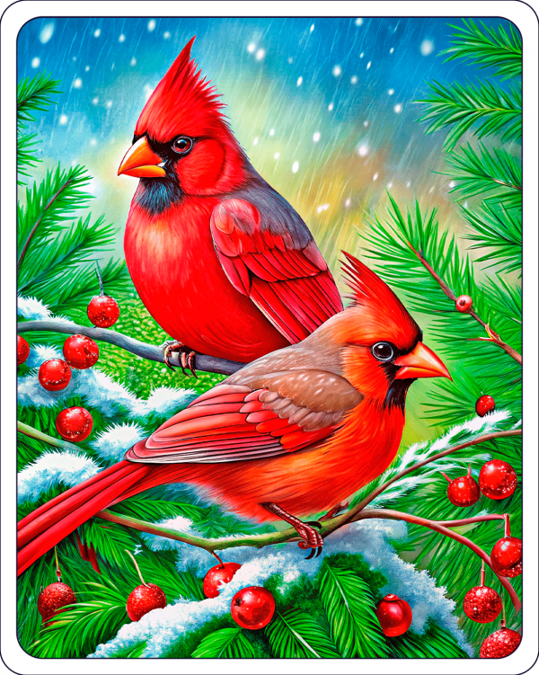 Cardenales En Navidad
