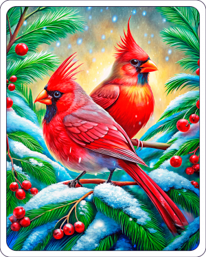Cardenales En Noche Buena