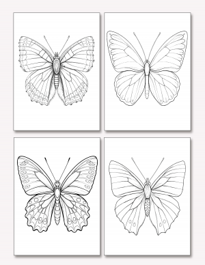 Plantilla De Mariposas