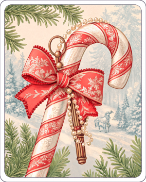 Bastoncillos Dulces De Navidads Decorados