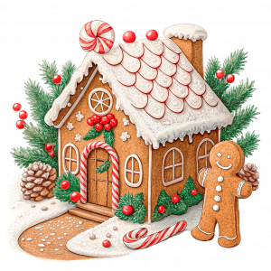 Casitas Y Hombre De Jengibre