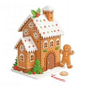 Casitas Y Hombre De Jengibre