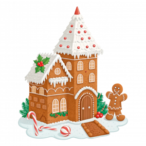 Casitas Y Hombre De Jengibre