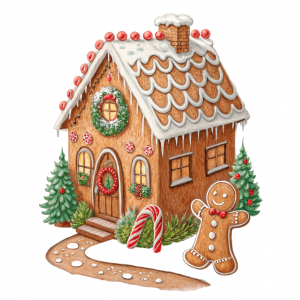 Casitas Y Hombre De Jengibre