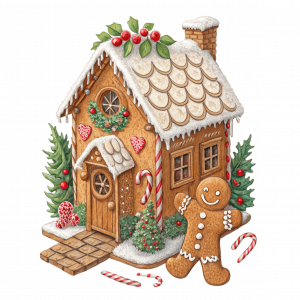 Casitas Y Hombre De Jengibre