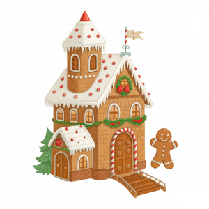 Casitas Y Hombre De Jengibre