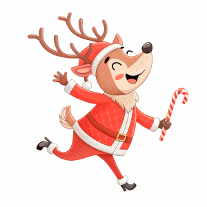 El Reno Celebrando La Navidad