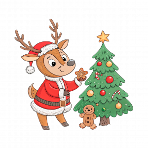 El Reno Celebrando La Navidad