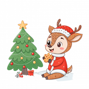 El Reno Celebrando La Navidad