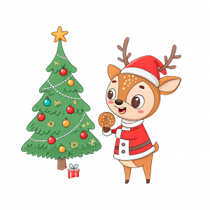 El Reno Celebrando La Navidad
