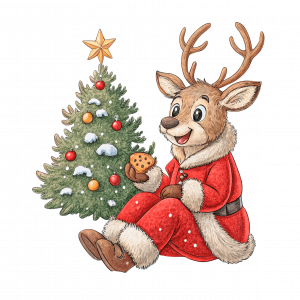 El Reno Celebrando La Navidad