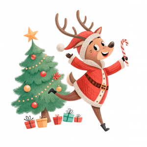 El Reno Celebrando La Navidad