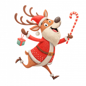 El Reno Celebrando La Navidad
