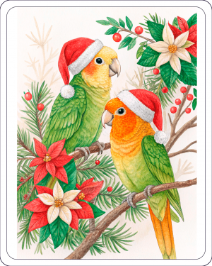 Eupsittula Canicularis (Perico Frente Naranja) Navidad