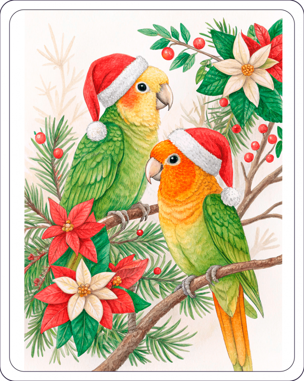 Eupsittula Canicularis (Perico Frente Naranja) Navidad