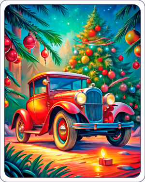 Model A Ford Rojo O Negro Navidad