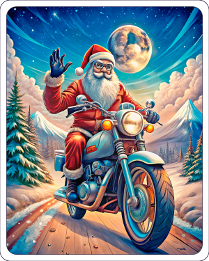 Santa Claus En Moto Bmw