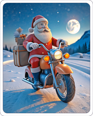 Santa Claus En Moto Bmw