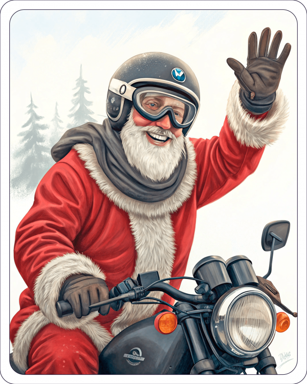 Santa Claus En Moto Bmw