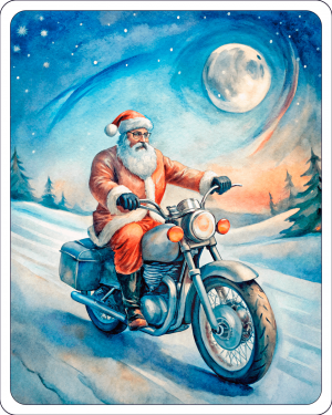 Santa Claus En Moto Bmw