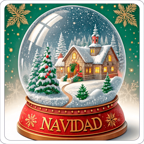 Navidad Y Pueblo De Navidad En Cristal