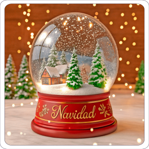Navidad Y Pueblo De Navidad En Cristal