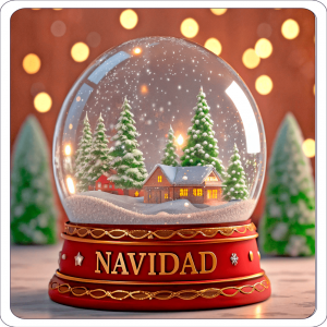 Navidad Y Pueblo De Navidad En Cristal
