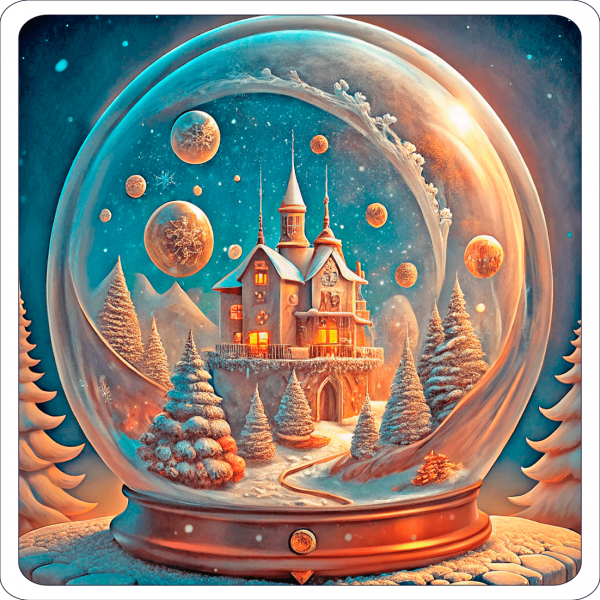 Navidad Y Pueblo De Navidad En Cristal