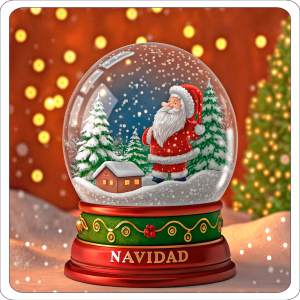 Navidad Y Santa Claus En Cristal