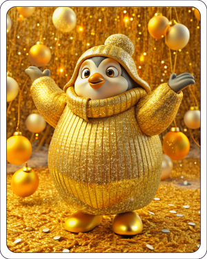 Pingüino De Navidad