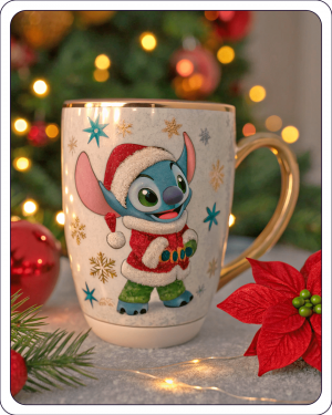 Stitch Y La Taza De Navidad