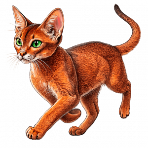 Gato Abisinio Rojo (Patrón Ticked)