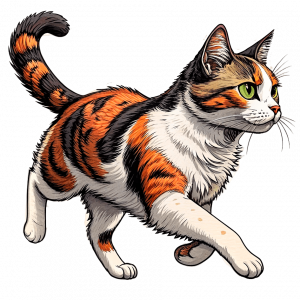 Gato Bobtail Japonés Tricolor (Mi-Ke) 01