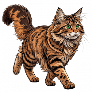 Gato Maine Coon Tabby (Atigrado)