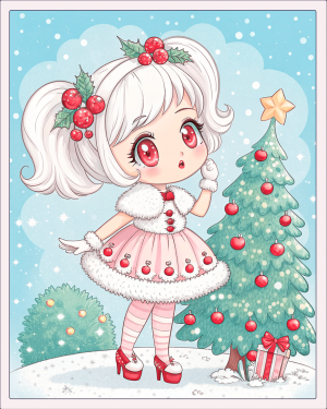 15294 muñecas chibi kawaii Navidad (1)-min Muñecas Chibi Kawaii Navidad (1)