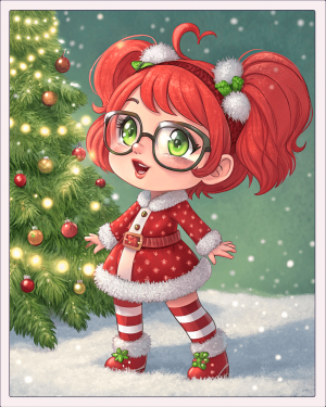 15296 muñecas chibi kawaii Navidad (11)-min Muñecas Chibi Kawaii Navidad (11)