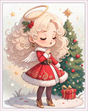 15297 muñecas chibi kawaii Navidad (12)-min Muñecas Chibi Kawaii Navidad (12)