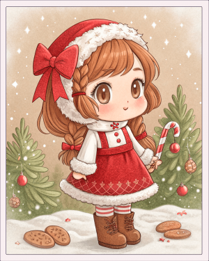 15298 muñecas chibi kawaii Navidad (13)-min Muñecas Chibi Kawaii Navidad (13)
