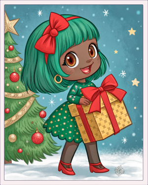 15301 muñecas chibi kawaii Navidad (16)-min Muñecas Chibi Kawaii Navidad (16)