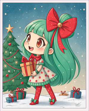 15302 muñecas chibi kawaii Navidad (17)-min Muñecas Chibi Kawaii Navidad (17)