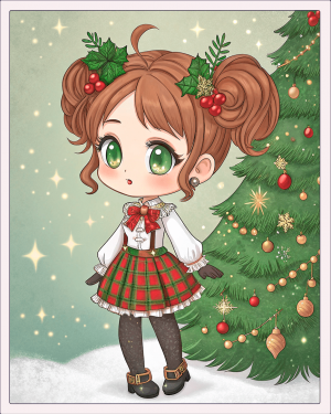 Muñecas Chibi Kawaii Navidad (7)