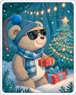Oso Teddy En La Navidad (5)