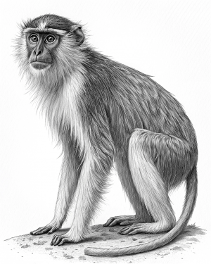 Mono Patas, Erythrocebus Patas, Sudán