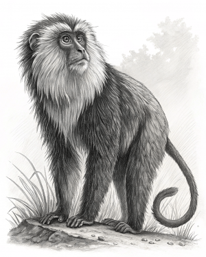 Tamarino León Dorado, Leontopithecus Rosalia, Brasil